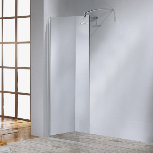 Contour 6mm Safety Glass Wet Room Screen - 800mm Width x ...