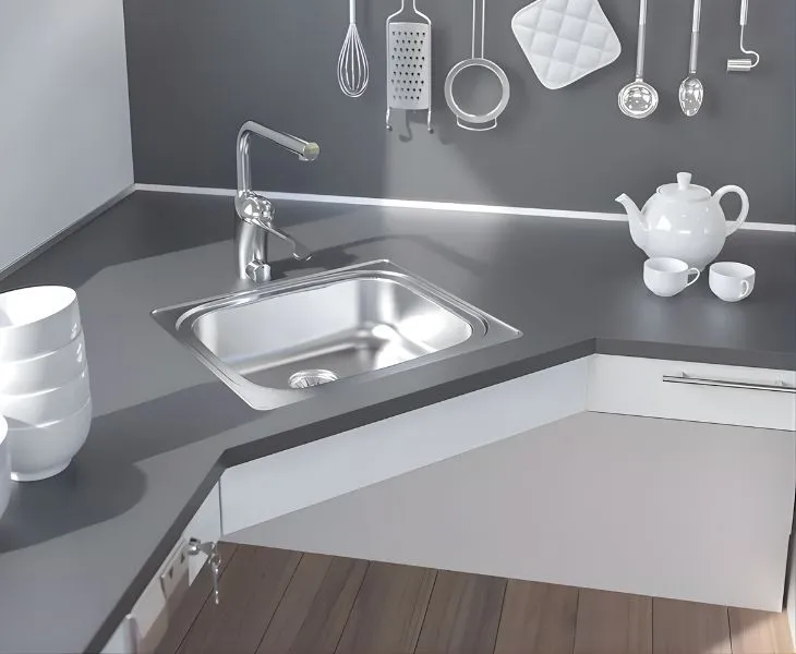 Granberg Baselift Corner HA and LA worktop lift frame detail