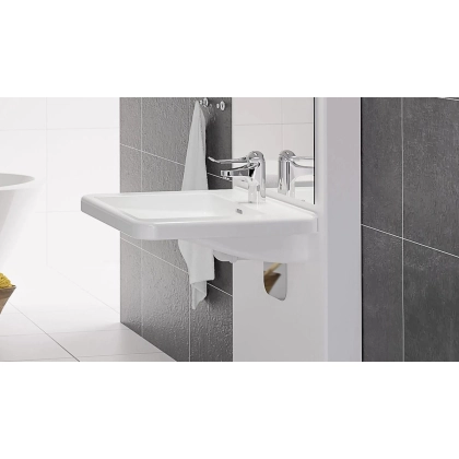 Contemporary accessible washbasin with specialist lever tap